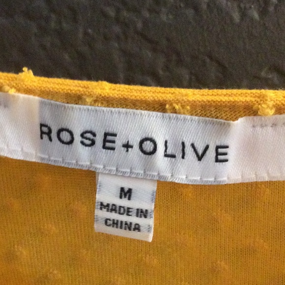 Rose+ Olive Medium mustard yellow textured blouse - Picture 5 of 5